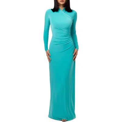 Naked Wardrobe Overlay Long Sleeve Body-con Maxi Dress