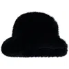 Naked Wardrobe Oversize Faux Fur Bucket Hat In Black