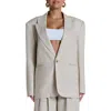 Naked Wardrobe Oversize Linen Blazer