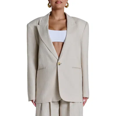 Naked Wardrobe Oversize Linen Blazer
