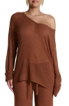 Naked Wardrobe Oversize Tunic Top In Brown