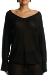 Naked Wardrobe Oversize Tunic Top In Black