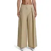 Naked Wardrobe Pinstripe Wide Leg Pants In Brown