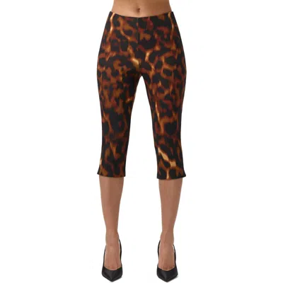 Naked Wardrobe Print Ponte Crop Leggings In Brown