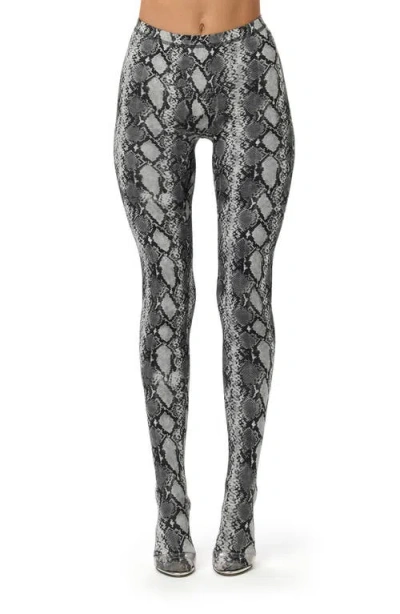 Naked Wardrobe Print Toe Leggings In Gray