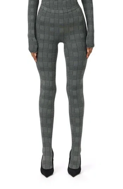 Naked Wardrobe Print Toe Leggings In Gray