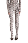 Naked Wardrobe Print Toe Leggings In Neutral