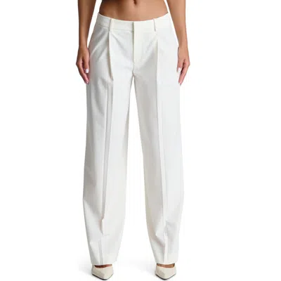 Naked Wardrobe Relaxed Fit Wide Leg Pants In White