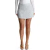 Naked Wardrobe Rib Sweater Flare Miniskirt In Heather Grey