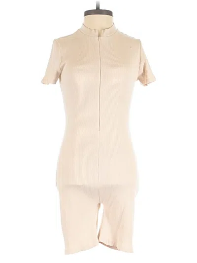 Pre-owned Naked Wardrobe Romper In Tan