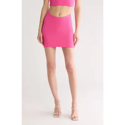 Naked Wardrobe Scoop Waist Miniskirt In Raspberry | ModeSens