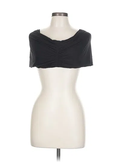 Pre-owned Naked Wardrobe Short Sleeve Top Black Strapless Neckline Tops