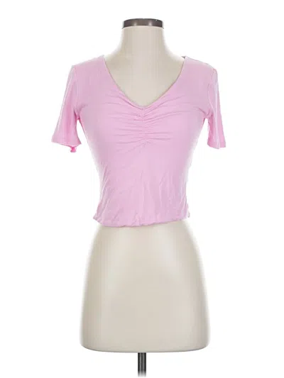 Pre-owned Naked Wardrobe Short Sleeve T-shirt In Pink