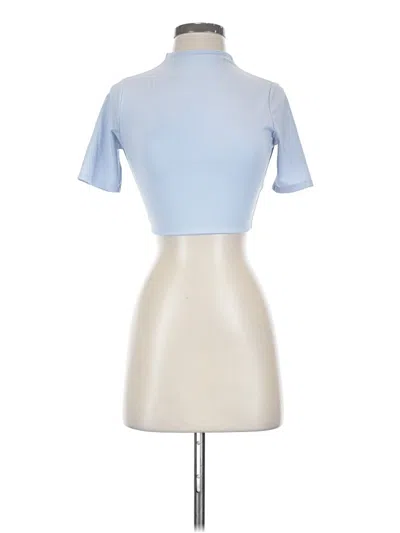 Pre-owned Naked Wardrobe Short Sleeve Turtleneck In Blue