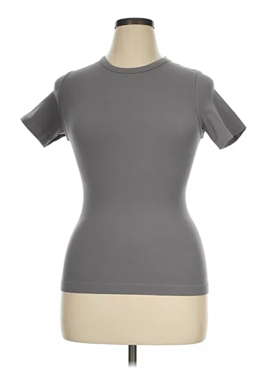 Pre-owned Naked Wardrobe Short Sleeve Turtleneck In Gray