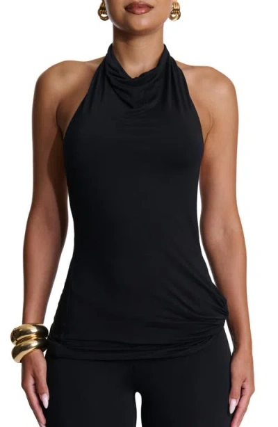 Naked Wardrobe Side Twist Halter Top In Black