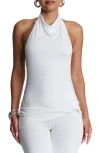 Naked Wardrobe Side Twist Halter Top In White