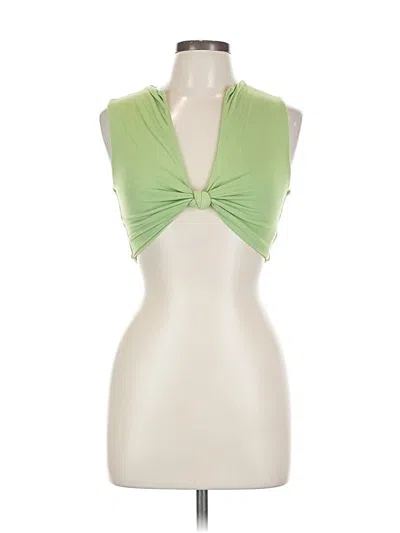 Pre-owned Naked Wardrobe Sleeveless Blouse In Green