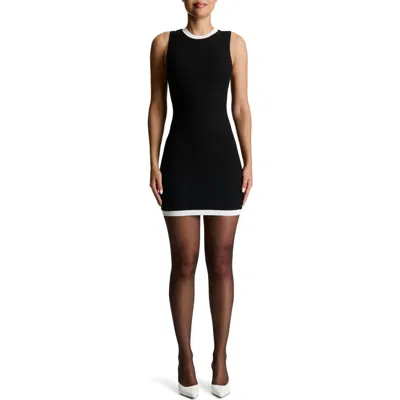 Naked Wardrobe Sleeveless Body-con Minidress In Black White