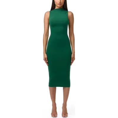 Naked Wardrobe Sleeveless Midi Dress In Green