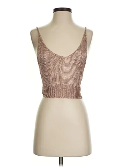 Pre-owned Naked Wardrobe Sleeveless Top Brown Sweetheart Neckline Tops