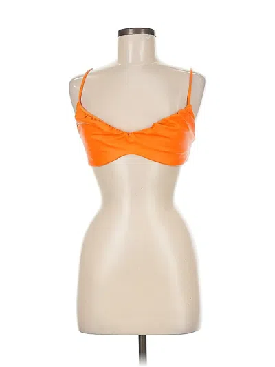 Pre-owned Naked Wardrobe Sleeveless Top Orange Sweetheart Neckline Tops
