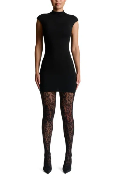 Naked Wardrobe Smooth Body-con Minidress In Black