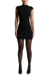 Naked Wardrobe Smooth Body-con Minidress In Black