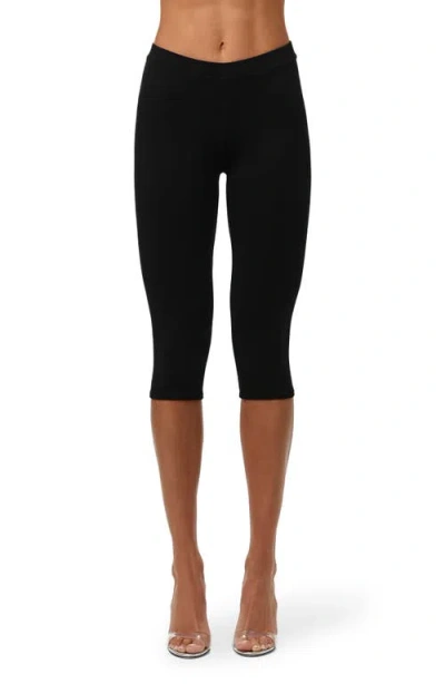 Naked Wardrobe Smooth Capri Leggings In Black
