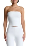 Naked Wardrobe Smooth Crop Tube Top In White