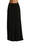 Naked Wardrobe Smooth Flare Maxi Skirt In Black