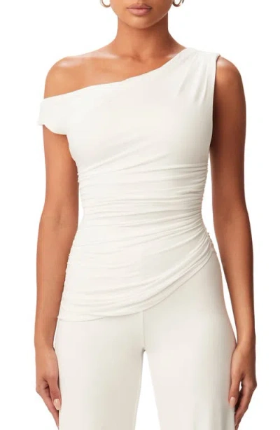 Naked Wardrobe Smooth One-shoulder Top In White
