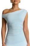 Naked Wardrobe Smooth One-shoulder Top In Blue