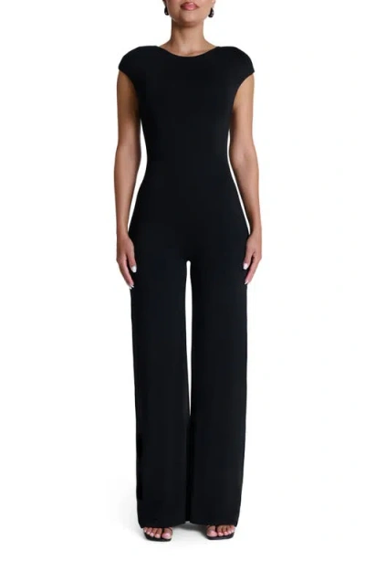 Naked Wardrobe Smooth Open Back Jumpsuit