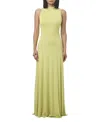 Naked Wardrobe Smooth Sleeveless A-line Maxi Dress In Green