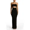 NAKED WARDROBE NAKED WARDROBE SMOOTH TUBE CUTOUT STRAPLESS MAXI DRESS