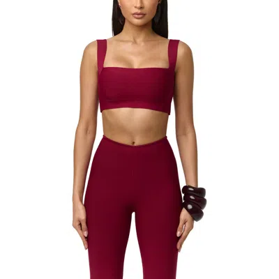 Naked Wardrobe Sports Bra In Brown