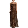 Naked Wardrobe Strappy Open Back Chiffon Maxi Dress In Animal Print