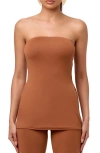 Naked Wardrobe Stretch Modal Tunic Tube Top In Brown
