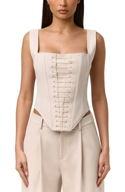 Naked Wardrobe Suiting Corset Top In Gray