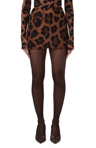 Naked Wardrobe Suiting Miniskirt In Leopard