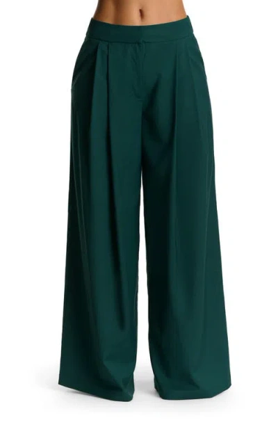 Naked Wardrobe Suiting Oversize Wide Leg Pants In Green