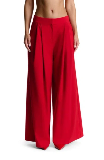 Naked Wardrobe Suiting Oversize Wide Leg Pants In Red