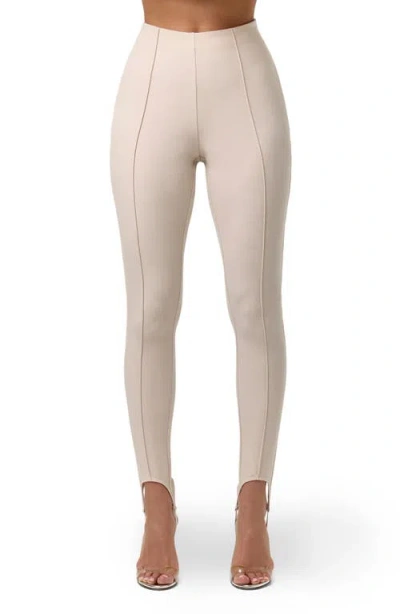 Naked Wardrobe Suiting Stirrup Leggings In Gray