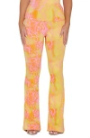 Naked Wardrobe The Boot Up Snakeskin Print Bootcut Pants