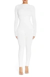 Naked Wardrobe The Nw Jumpsuit In White