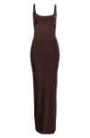 Naked Wardrobe The Smokeshow Maxi Dress In Brown