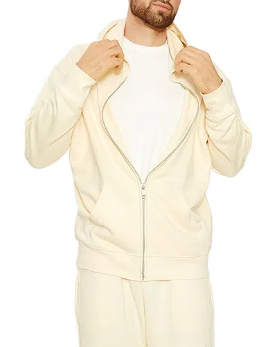 Naked Wardrobe The Zipped-up Hoodie In White