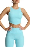 Naked Wardrobe Thermal Baseball Tank In Baby Blue