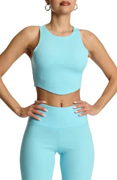Naked Wardrobe Thermal Baseball Tank In Baby Blue